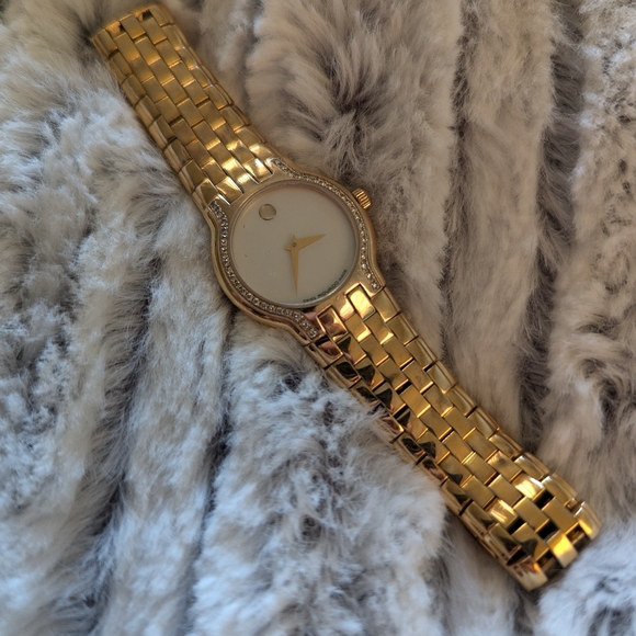 Movado Watch Womens Diamond and Gold - Picture 2 of 14